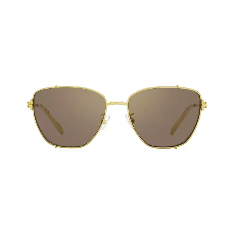 Tory Burch Damen TY6105 eckige Sonnenbrille, dunkel Havanna Rahmen, braun Gradient Gläser, 55mm TY6105-32787N