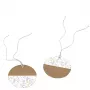 Artoz Papier-Geschenkanhänger Braun Weiß Hangtag Set Kraft Rund 6,5 cm 6 Stk. (144500-255)
