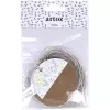 Artoz Papier-Geschenkanhänger Braun Weiß Hangtag Set Kraft Rund 6,5 cm 6 Stk. (144500-255)