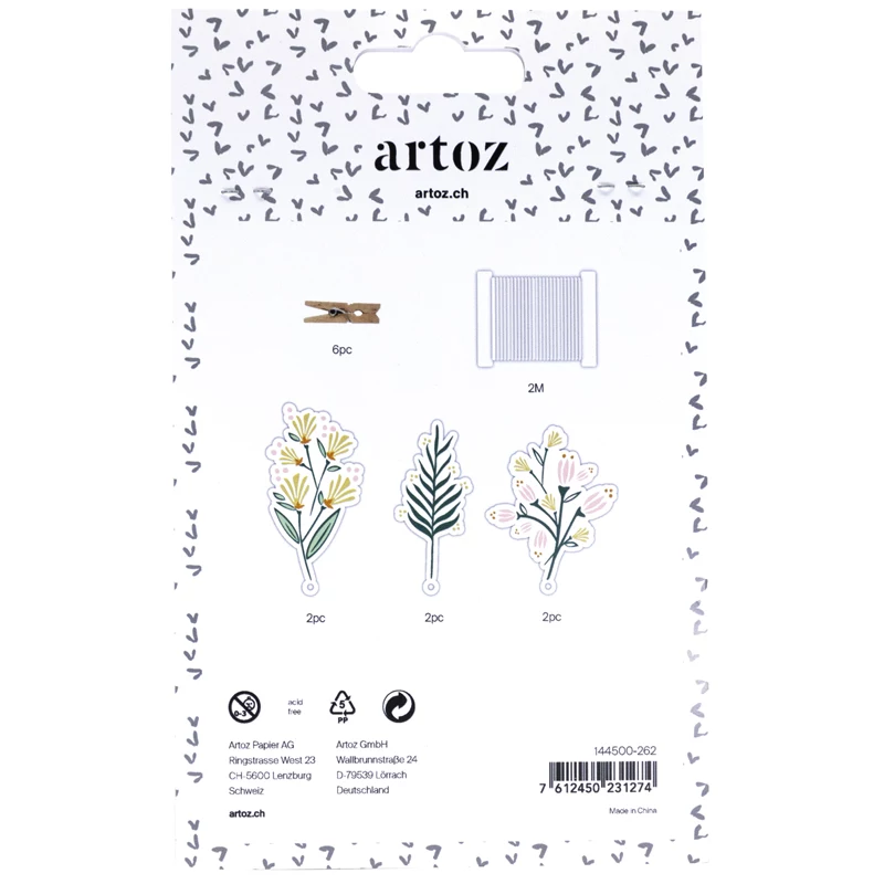 Artoz Papier-Geschenkanhänger Mehrfarbig 6 Stück (144500-262)