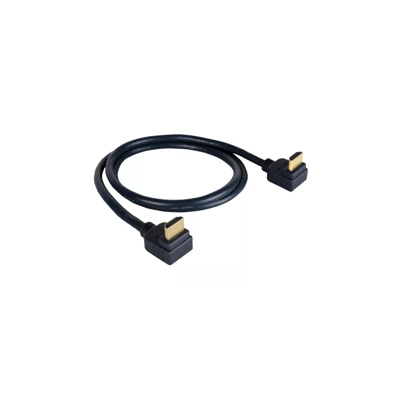 Kramer C-HM/RA2-3 High-Speed HDMI-Kabel mit Ethernet, gewinkelt zu gewinkelt, 0,9 m, Grau, 4K-Unterstützung 97-0144003