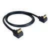 Kramer C-HM/RA2-3 High-Speed HDMI-Kabel mit Ethernet, gewinkelt zu gewinkelt, 0,9 m, Grau, 4K-Unterstützung 97-0144003