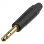 Neutrik NP3XX-AU-0 1/4 inch TRS Klinkenstecker mit vergoldeten Kontakten