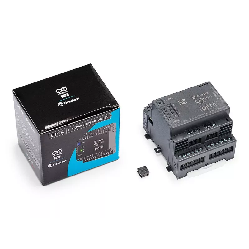 Arduino Pro Opta Ext D1608E Erweiterungsmodul, 16 programmierbare Spannungseingänge, 8 elektromechanische Relais 250 V AC 6 A (AFX00005)
