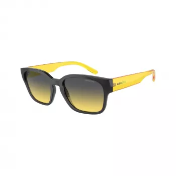 Arnette AN4325-27862Q Unisex eckige Sonnenbrille, graues Gestell, graue Polycarbonat-Gläser, 54-19-145 mm