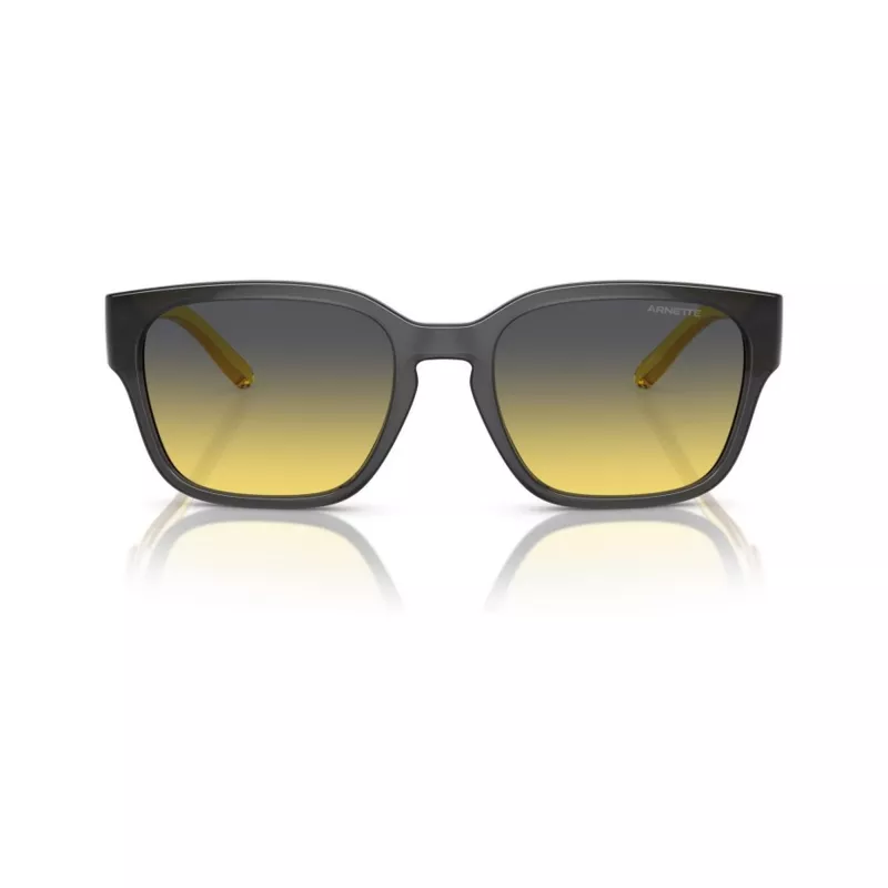 Arnette AN4325-27862Q Unisex eckige Sonnenbrille, graues Gestell, graue Polycarbonat-Gläser, 54-19-145 mm