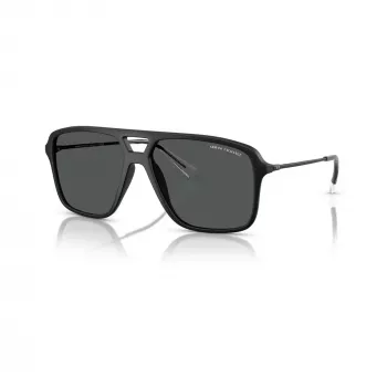 Armani Exchange Herren AX4150SU Sonnenbrille, schwarzes Gestell, graue Gläser, 59/15/145 mm AX4150SU80588