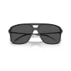 Armani Exchange Herren AX4150SU Sonnenbrille, schwarzes Gestell, graue Gläser, 59/15/145 mm AX4150SU80588