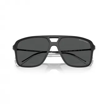 Armani Exchange Herren AX4150SU Sonnenbrille, schwarzes Gestell, graue Gläser, 59/15/145 mm AX4150SU80588