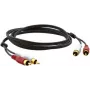 Kramer C-2RAM/2RAM-1 RCA Stecker auf RCA Stecker Koaxial-Audiokabel 0,3m Schwarz 95-0202001