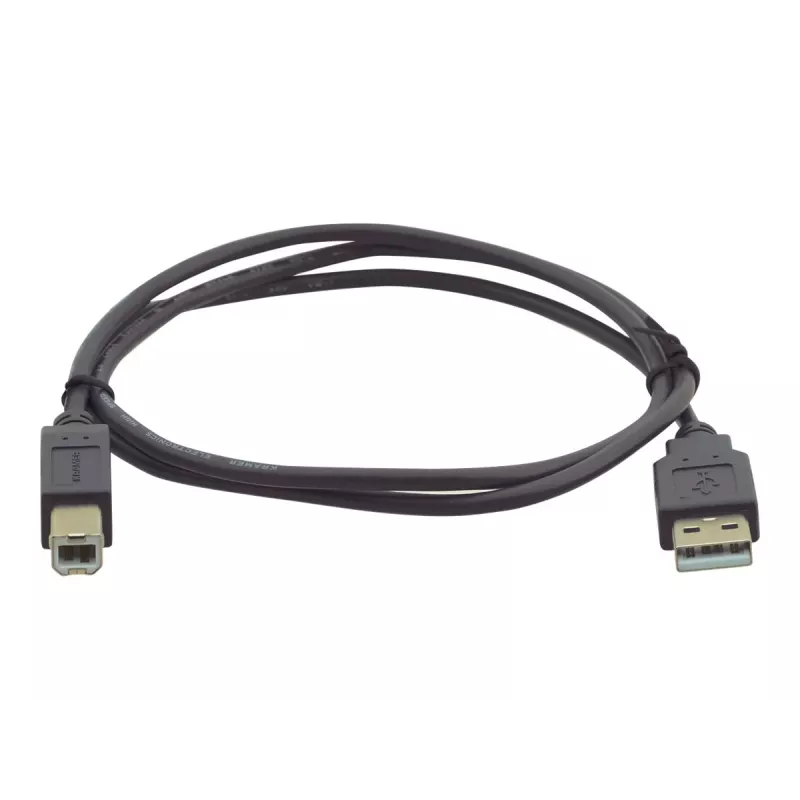 Kramer Electronics 0,9m USB 2.0 Kabel USB-A Stecker auf USB-B Stecker Schwarz (96-0215003)