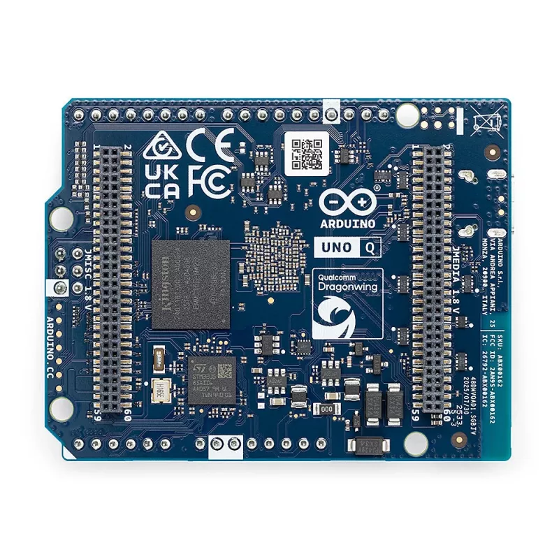 Arduino Uno Q ABX00162 Entwicklungsboard, 2 GB / 16 GB eMMC, 4 x 2,0 GHz