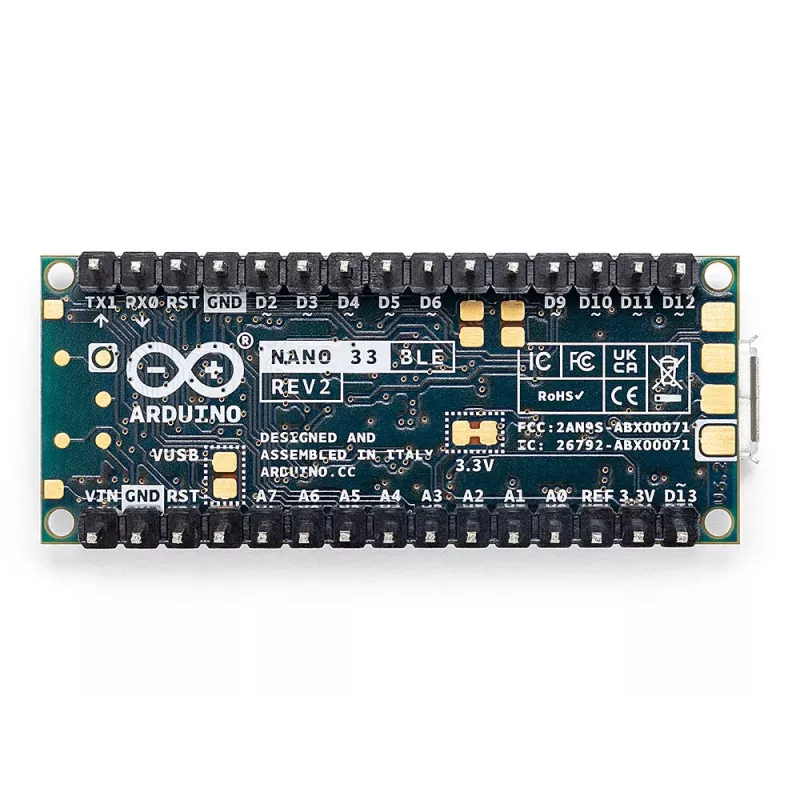 Arduino Nano 33 BLE Rev2 mit Headern - ABX00072