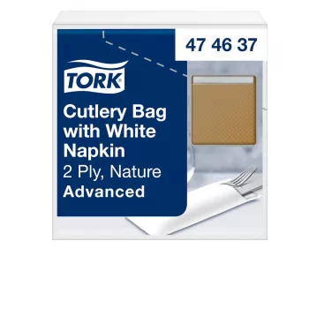 TORK 100 Besteckhüllen Braun 6,0 x 19,5 cm (474637)