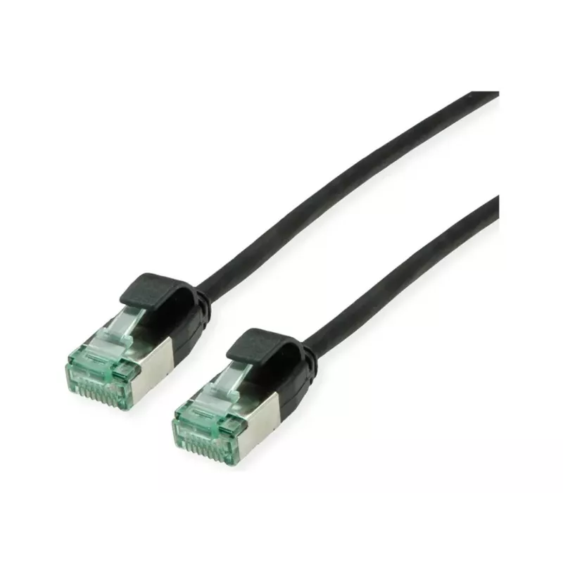ROLINE RM U/FTP Patchkabel Cat.6A Class EA Slim Schwarz 0,15m 21.45.3350