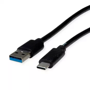 ROLINE RM USB 3.2 Gen 2 Kabel, USB A-C, ST/ST, Schwarz, 2 m 11.45.9012