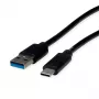 ROLINE RM USB 3.2 Gen 2 Kabel, USB A-C, ST/ST, Schwarz, 2 m 11.45.9012