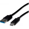 ROLINE RM USB 3.2 Gen 2 Kabel, USB A-C, ST/ST, Schwarz, 2 m 11.45.9012