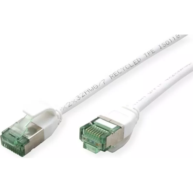 ROLINE RM U/FTP Cat.6A Class EA Slim Patchkabel, Weiß, 1,5 m 21.45.3364