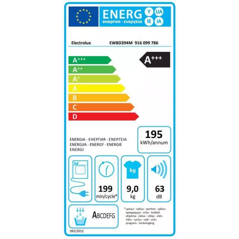Electrolux EW8D394M PerfectCare 800 Wärmepumpentrockner, 9 kg, A++
