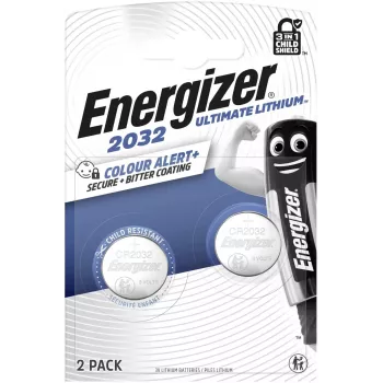 Energizer Ultimate Lithium CR2032 Knopfzellenbatterie, 3 V, 235 mAh, 2er-Pack