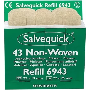 SÖHNGEN Salvequick Vlies-Pflasterstreifen, 43 Stück, hautfarben, hypoallergen, latexfrei 1009943