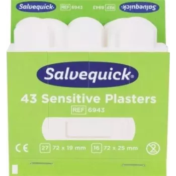 SÖHNGEN Salvequick Vlies-Pflasterstreifen, 43 Stück, hautfarben, hypoallergen, latexfrei 1009943