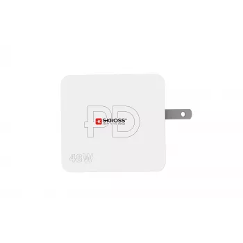 SKROSS Multipower Combo+ US 48W USB-Wandladegerät mit USB-C PD und 3 USB-A-Anschlüssen SKKT000348WPDUSCCN