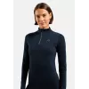Odlo Damen Merino 200 BL Top Rollkragen Langarm Half Zip Baselayer - Dark Sapphire, Größe M