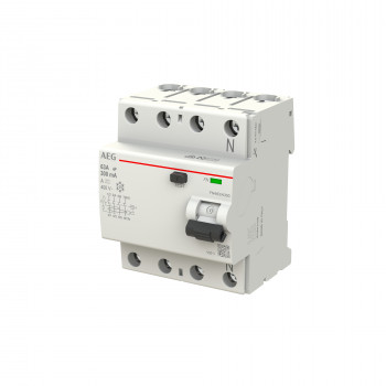 AEG BUSCH JAEGER FN463/A300 Fehlerstrom-Schutzschalter, 4P, 63A, 300mA, Typ A 2CSF704156R3630