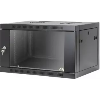 Intellinet 19 inch Netzwerk-Wandgehäuse, werkzeuglose Montage, 6U, 450 mm Tiefe, Schwarz RAL 9005 (716826)