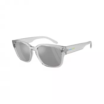 Arnette AN4325-28586G Unisex rechteckige Sonnenbrille, mattschwarzes Gestell, dunkelgraue Gläser, 54-19-145 mm