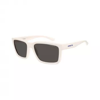 Arnette AN4346-296387 Herren-Sonnenbrille, rechteckig, mattschwarzes Gestell, graue Gläser, 57-18-140 mm