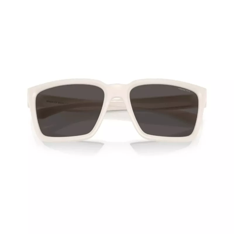 Arnette AN4346-296387 Herren-Sonnenbrille, rechteckig, mattschwarzes Gestell, graue Gläser, 57-18-140 mm