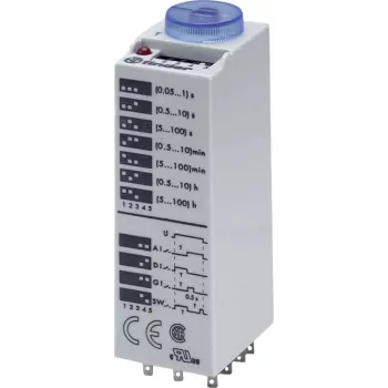 Finder Multifunktions-Zeitrelais 85.03.0.024.0000, 24V AC/DC, 3 CO, 16 Funktionen, DIN-Schiene