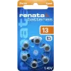 Renata ZA13.DP6 0HG Zink-Luft Hörgerätebatterie PR48, 1,4 V, 305 mAh, 6er-Pack