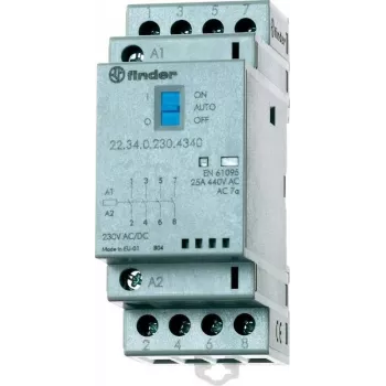 Finder Modularer Schütz 230V AC/DC 4NO 25A LED 22.34.0.230.4340