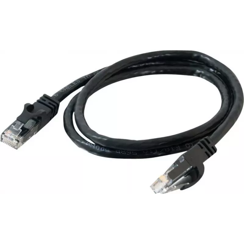 Cables2Go 0,5m Cat6 UTP Ethernet Patchkabel, Schwarz, Snagless, PVC-Mantel 83405