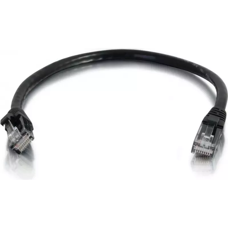 Cables2Go 0,5m Cat6 UTP Ethernet Patchkabel, Schwarz, Snagless, PVC-Mantel 83405