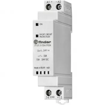 Finder Solid-State-Relais 77 Serie 24V DC Eingang 2A 1NO Steckmontage 770190249024