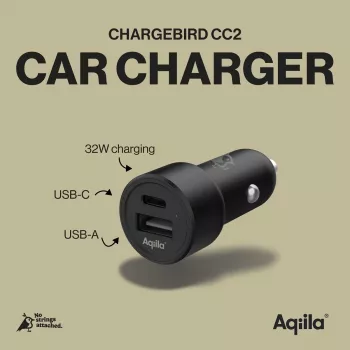 Aqiila CHARGEBIRD CC2 Kfz-Ladegerät Schwarz, 32 Watt (AQCCCC2CBI403)