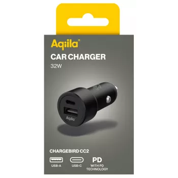 Aqiila CHARGEBIRD CC2 Kfz-Ladegerät Schwarz, 32 Watt (AQCCCC2CBI403)