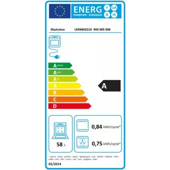 Electrolux LKK660221X Freistehender Gas-Kochfeld Elektro-Backofen Herd, Anti-Fingerprint Edelstahl, 60 cm