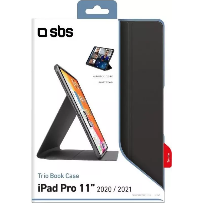 SBS Book Case Pro Folio für iPad Pro 11 inch & iPad Air 10,9 inch - Schwarz TABKPROIPPRO1121K