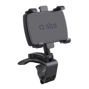 SBS Mobile Schwenkbarer Auto-Handyhalterung für Armaturenbrett mit Clip für Smartphones bis 7 Zoll, 360° drehbar, Schwarz (TESUPPWHEELK)