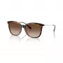 Armani Exchange Damen-Sonnenbrille AX4151S, braunes Havana-Gestell, braune Gradient-Gläser, 55mm AX4151S821313