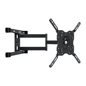 Vivanco Full-Motion TV-Wandhalterung für 32-65 Zoll Bildschirme bis 45 kg, VESA 200x200 bis 600x400, Schwarz VVTVFMOR65INCH45KG