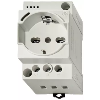 Finder Steckdose für Schaltschrank 7U.00.8.230.0010 Grau (RAL 7035) 16A 230V DIN-Schiene