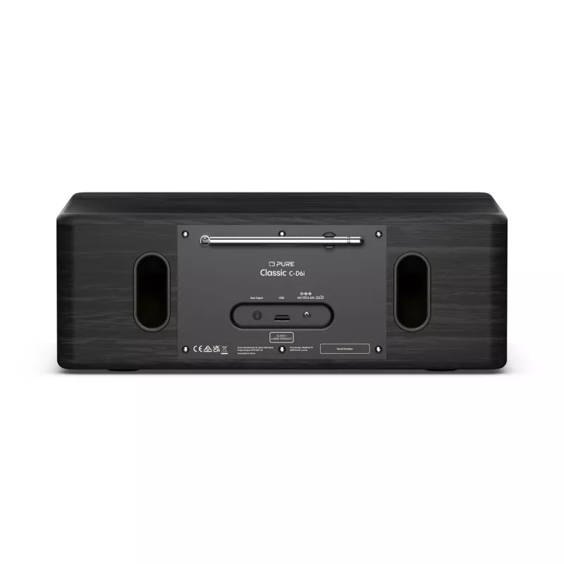 Pure Classic C-D6i Internetradio mit DAB+ und UKW, Schwarz/Schwarz Esche 254587