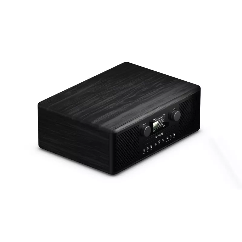 Pure Classic C-D6i Internetradio mit DAB+ und UKW, Schwarz/Schwarz Esche 254587